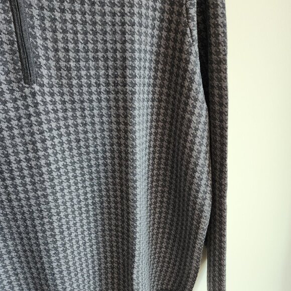 2XL Sweater Gray Jos A Bank Mock Neck Quarter Zip Mens New Merino Wool Blend Nwt - Picture 11 of 17